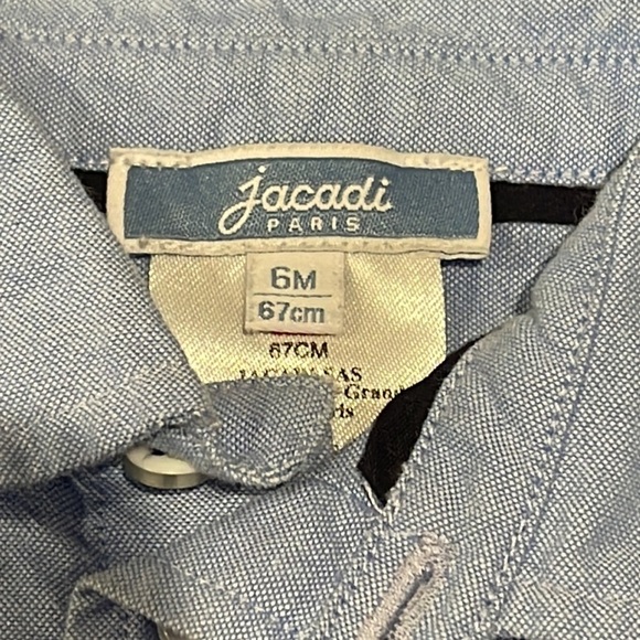 Jacadi Blue Boys Button Down Shirt Size 6M - Picture 4 of 4